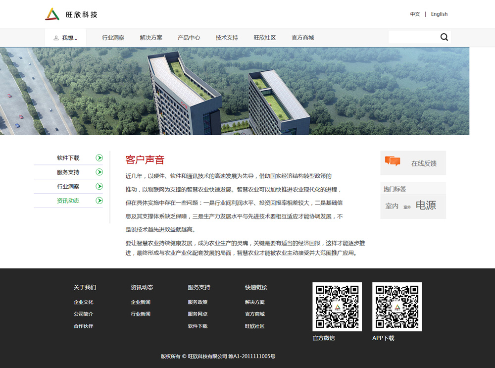 企業(yè)網(wǎng)站建設(shè) 案例:旺欣科技